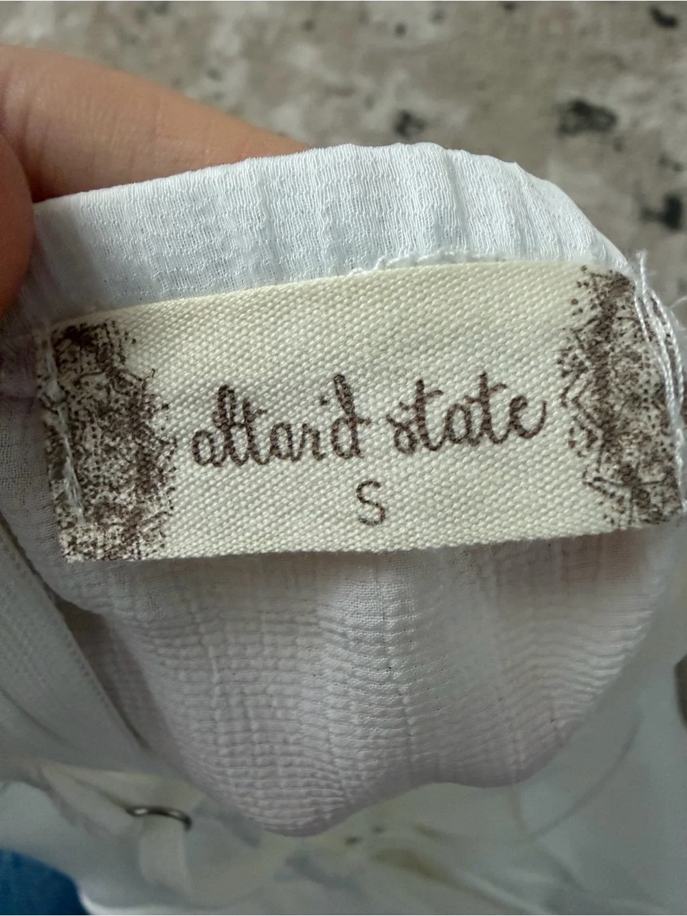 Altar'd State Britta Faux Wrap White Ruffle Trim Romantic Mini Dress Size S